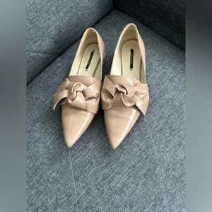 ZARA nude loafers
